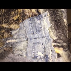 Denim jean short set .